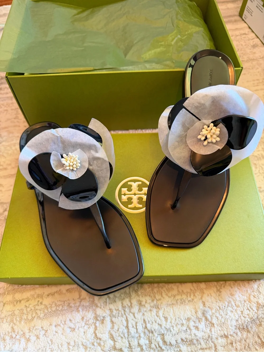 Tory Burch Flower Jelly Sandals